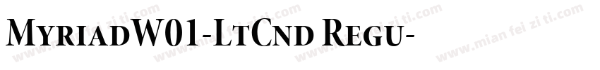 MyriadW01-LtCnd Regu字体转换